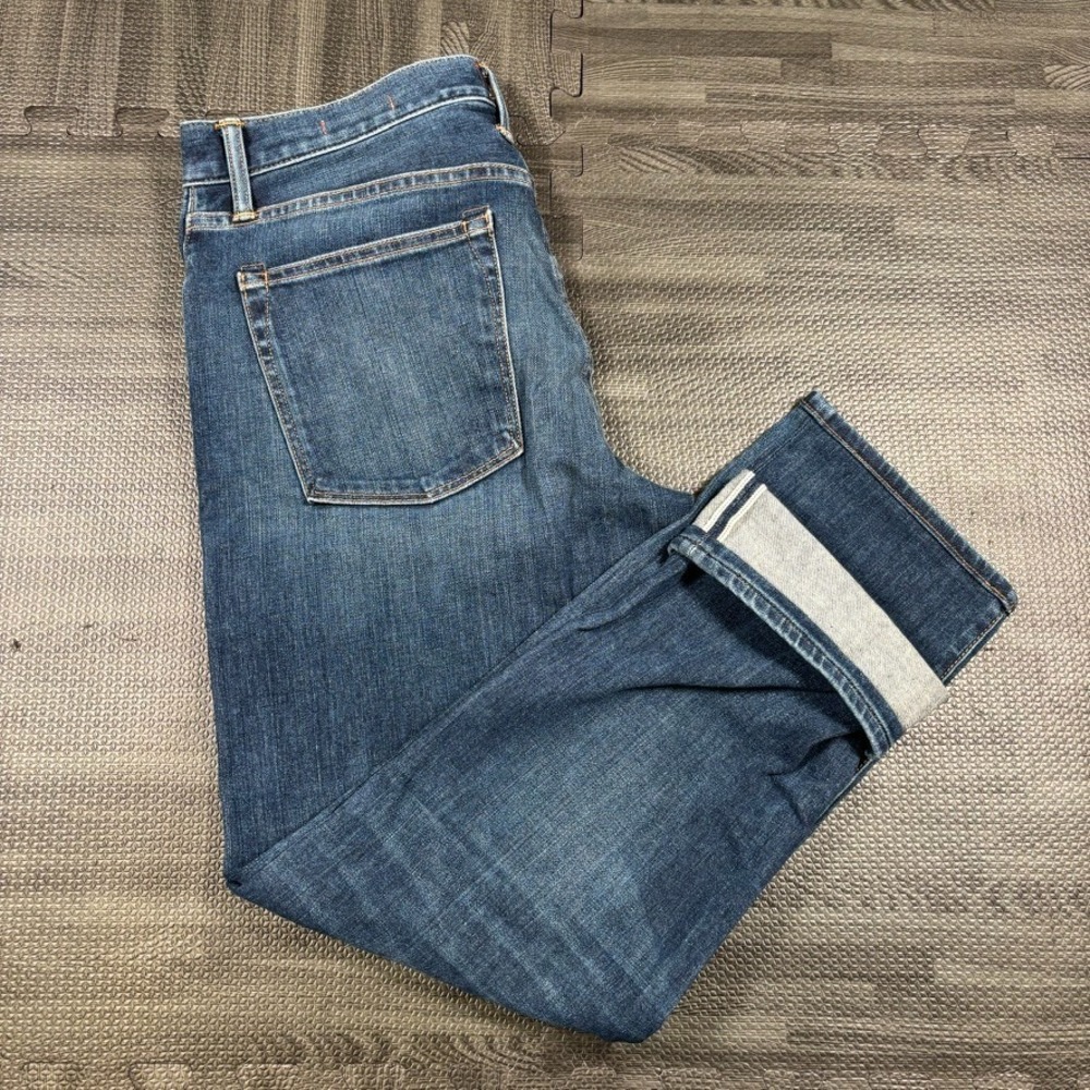 Hiroshi Kato Jeans Men 33x28 The Pen Slim 10.5oz Rain USA Denim Stretch Selvedge